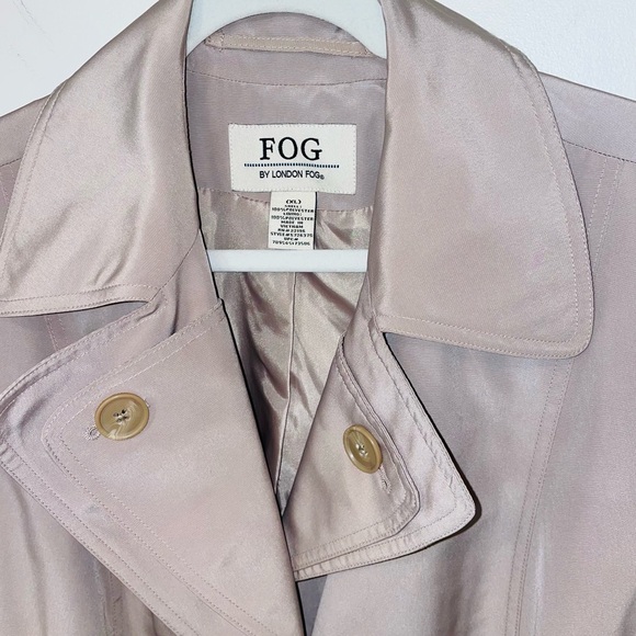 London Fog women's trench coat double-breasted button front tie waterproof sz XL - Picture 4 of 12